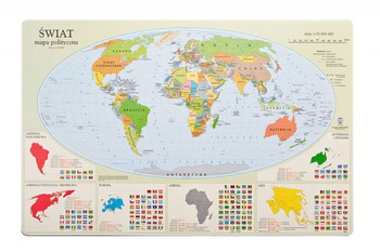 Podkładka na biurko GŁOWALA, mapa polityczna Świata, 58x38cm