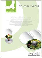Etykiety na płyty CD/DVD Q-CONNECT, średnica 117mm, okrągłe, białe