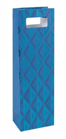 Torebka na alkohol DONAU HOME, laminowana, 12x41,5x8cm, całoroczna, z rączką, mix wzorów