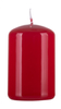 Świeca słupek DONAU HOME Standard Gloss, 50x80mm, czerwony
