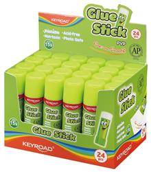 Klej w sztyfcie KEYROAD, PVP, 15g, pakowane na displayu