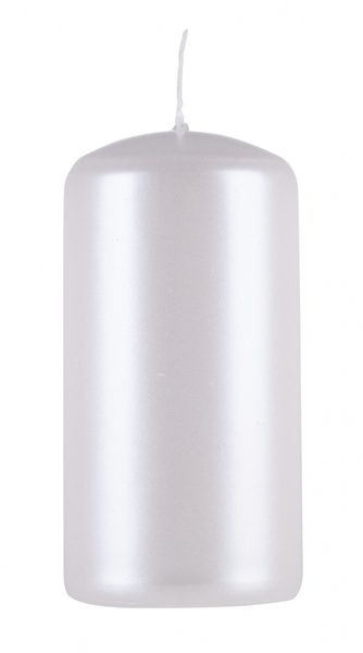 Świeca słupek DONAU HOME Standard Lakier, 50x100mm, 4 szt., biały perła