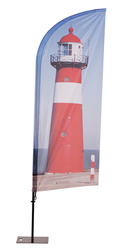 Beach Flag Alu Wind Graphic 86 x 233 cm Single-Sided