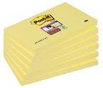 Karteczki samoprzylepne POST-IT® Super Sticky (655-12SSCY-EU), 127x76mm, 1x90 kart., żółte