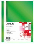 Skoroszyt OFFICE PRODUCTS, PP, A4, miękki, 100/170mikr., zielony