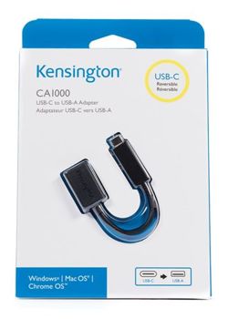Adapter KENSINGTON, USB-C do USB-A CA1000, czarny