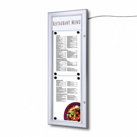 Gablota na Menu Zewnętrzna 2x A4 T LED - SCZ2xA4TLED