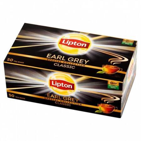 Herbata LIPTON Earl Grey, 50 kopert