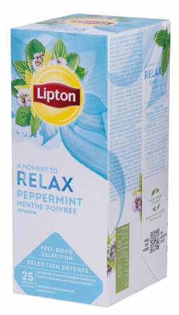 Herbata LIPTON Relax, mięta, 25 torebek