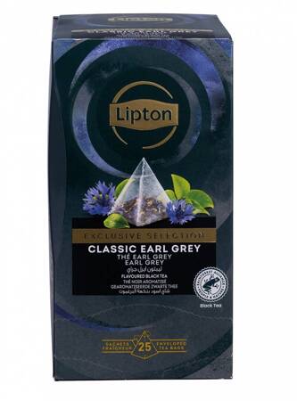 Herbata LIPTON, piramidki, Exclusive Selection, Earl Grey, 25 torebek