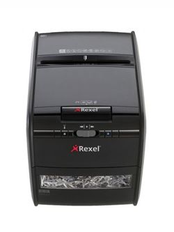 Niszczarka automatyczna REXEL Auto+ 60X, konfetti, P-3, 60 kart., 15l, karty kredytowe, czarna