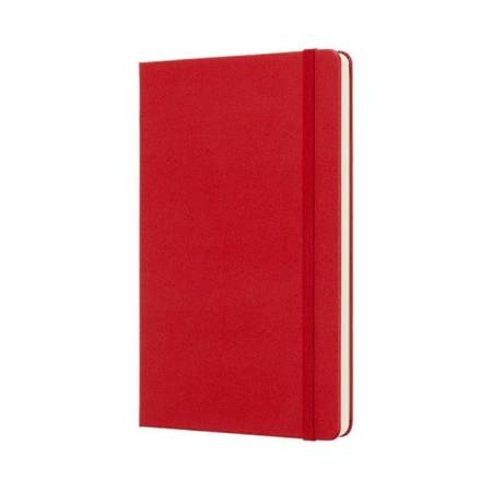 Notes MOLESKINE Classic L (13x21 cm) w kropki, twarda oprawa, scarlet red, 240 stron, czerwony