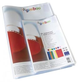 Okładka na zeszyt GIMBOO, groszkowa, A4, 90mikr., transparentna
