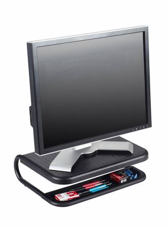 Podstawka pod monitor Q-Connect, 38x29,5cm, z regulacją wysokości, czarna