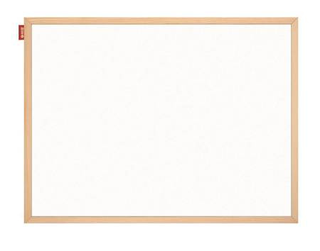 Tablica suchościeralna magnetyczna MEMOBE biała, rama drewniana, 60x40 cm