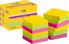 Karteczki samoprzylepne POST-IT® Super Sticky, 47,6x47,6mm, 12x90 kart., paleta Carnival